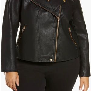 BLANKNYC life changer Moto vegan leather jacket - large